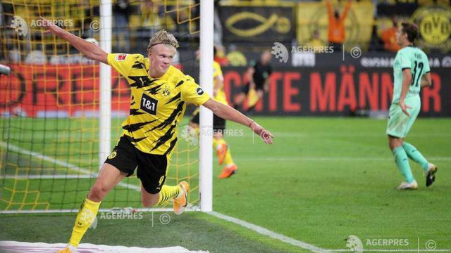 Fotbal: Haaland, dublă pentru Borussia Dortmund la debutul în noul sezon din Bundesliga