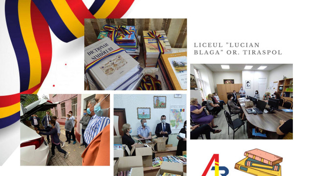 1000 de volume de literatura română și universală au ajuns în biblioteca liceului „Lucian Blaga” din Tiraspol