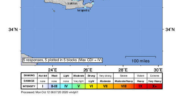 Grecia: Serie de cutremure cu o magnitudine de până la 5,2 grade pe scara Richter în Creta