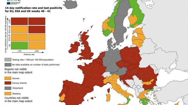 Noua hartă privind riscul de călătorie în Europa. Mai mult de jumătate din țările UE sunt în zona roșie