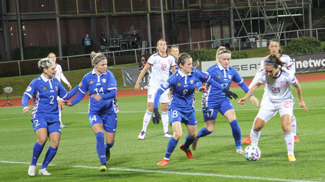 Naționala feminină de fotbal a Moldovei a fost spulberată de echipa Spaniei, cu 0-10