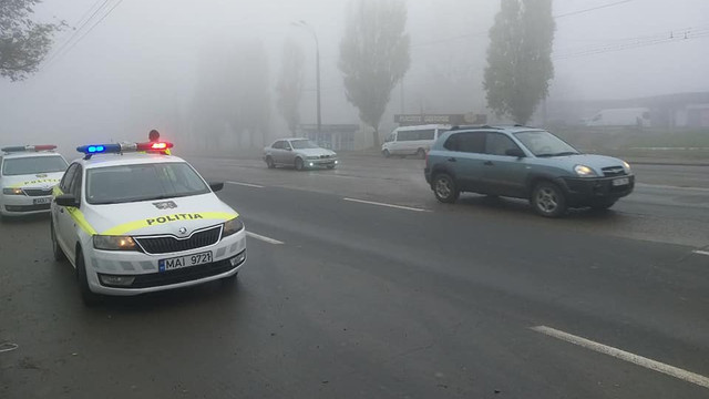 Cod galben de ceață în R.Moldova. Recomandările Poliției 