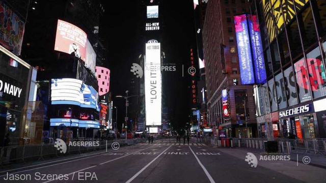 VIDEO Anul Nou, marcat la New York într-o piață Times Square aproape pustie