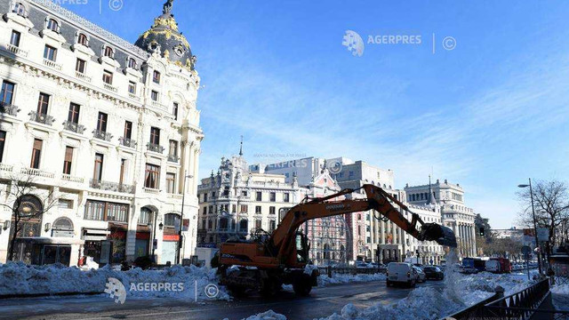 Spania își revine treptat după furtuna de zăpadă istorică