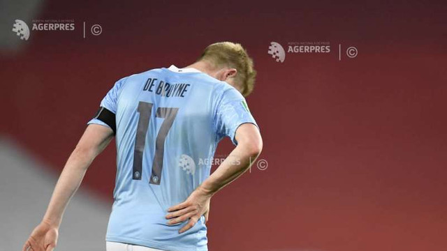 Fotbal - Manchester City: Kevin De Bruyne, indisponibil între patru și șase săptămâni