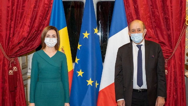 Președinta R. Moldova, Maia Sandu, a avut câteva întrevederi cu oficiali francezi, în prima zi a vizitei sale la Paris 