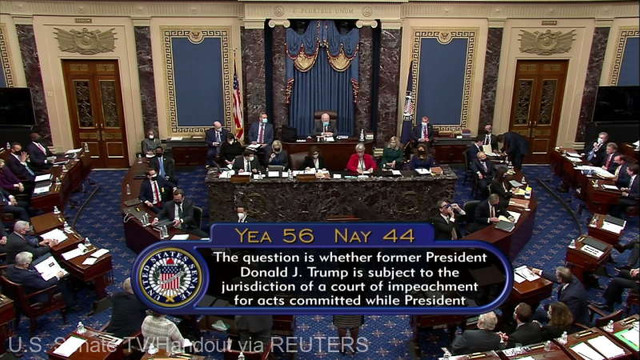  SUA | Senatul a votat pentru continuarea procesului de impeachment a lui Donald Trump