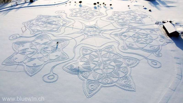 VIDEO | Finlanda: ''Avalanșă'' de succes pentru o operă de artă uriașă, creată în zăpadă