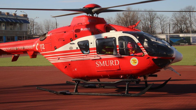 O nou intervenție aero - medicală SMURD. O pacientă a fost transportată de la Ocnița la Chișinău