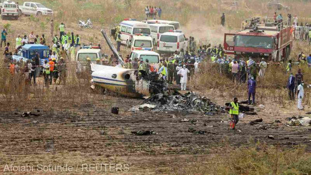 Șapte oameni au murit după ce un avion militar s-a prăbușit în Nigeria
