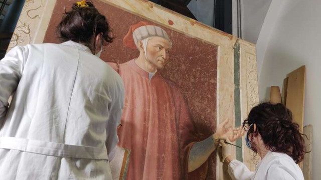 Italia | Cel mai cunoscut portret al lui Dante Alighieri, ''întinerit'' după lucrările de restaurare