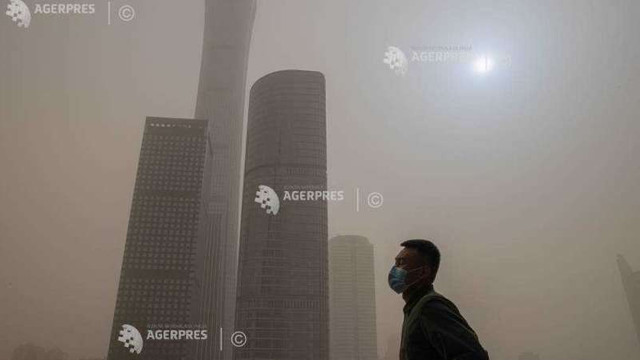 Beijingul a fost afectat de o furtună de nisip, a două într-un interval de două săptămâni