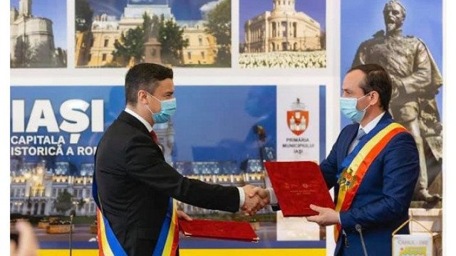 Municipiile Cahul și Iași au semnat un Acord de înfrățire. Mihai Chirica: Important este să transmitem un mesaj limpede privind dorința comună de unificare între România și R.Moldova