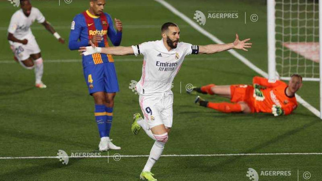 Fotbal | Real Madrid, învingătoare în El Clasico, 2-1 cu FC Barcelona