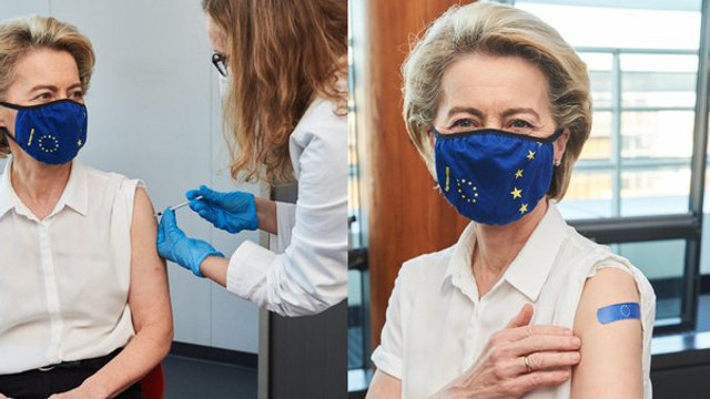 Ursula von der Leyen, vaccinată cu prima doză de Pfizer/BioNTech