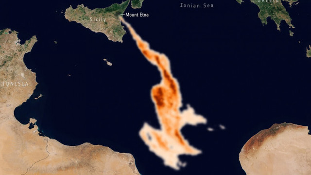 Imaginile din satelit cu o poluare masivă cu dioxid de sulf au dus vina spre blocajul din Canalul Suez. Adevărul era însă altul
