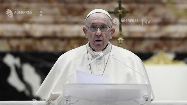 Papa Francisc își exprimă îngrijorarea în legătură cu ''intensificarea activităților militare'' în Ucraina