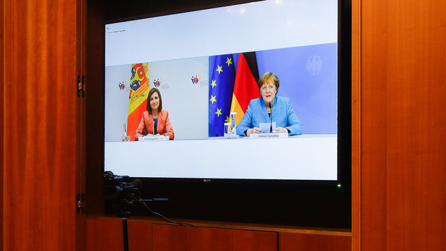 Președintele Maia Sandu către Cancelarul Angela Merkel: „Contez pe faptul că Germania va avea grijă ca cetățenii noștri să poată vota în siguranță”