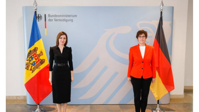 Președinta Maia Sandu s-a întâlnit cu ministrul german al Apărării, Annegret Kramp-Karrenbauer

