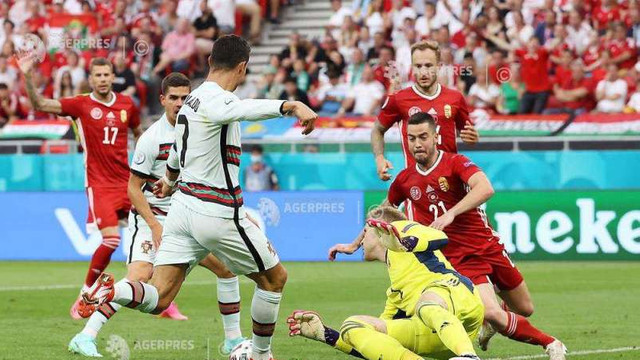 EURO 2020 | Portugalia, campioana en titre, victorie conturată greu în fața Ungariei (3-0)