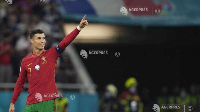 EURO 2020: Cristiano Ronaldo a egalat recordul mondial de goluri internaționale