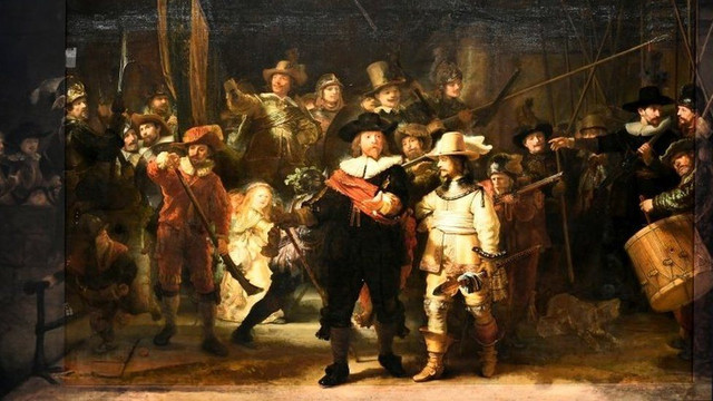 „Rondul de noapte” al lui Rembrandt, expus integral după 300 de ani la Amsterdam