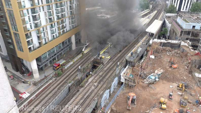 Marea Britanie: Incendiu de proporții în apropierea unei stații de metrou în centrul Londrei 