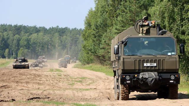 Complexele antiaeriene Gepard ale Armatei României au participat la un exercițiu de nivel baterie în Polonia
