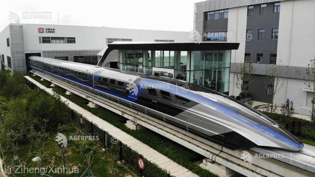 Un tren care atinge 600 km/h, prezentat de China
