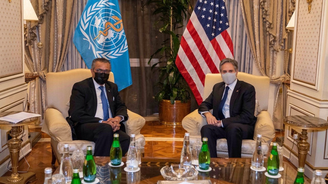Antony Blinken s-a întâlnit cu directorul general al OMS la Kuweit: SUA sprijină proiectul OMS de a efectua studii suplimentare privind originile COVID-19