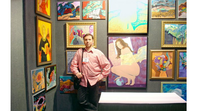 Pictorul Adrian Moraru, stabilit în SUA a participat la o expoziție în New York

