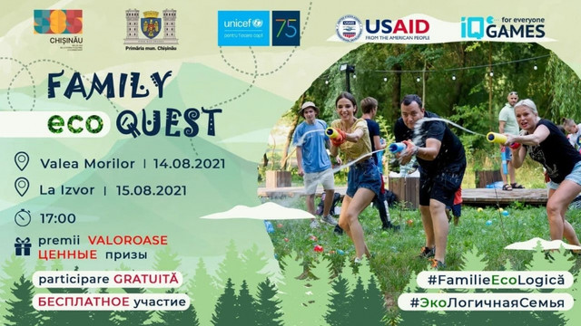 Family Eco Quest, un joc educativ de echipă, se va desfășura în acest weekend în Chișinău 