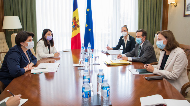 Natalia Gavriliță a avut o întrevedere cu Angela Ganninger, ambasadoarea Germaniei. Premierul a solicitat efectuarea unei analize privind exportul producției din R. Moldova în UE