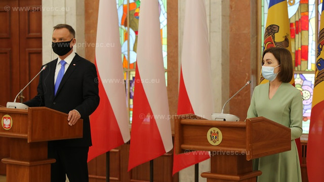 LIVE | Declarații de presă susținute de președintele Maia Sandu și președintele Poloniei, Andrzej Duda