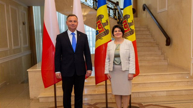 Prim-ministra Natalia Gavrilița a avut o întrevedere cu președintele Poloniei, Andrzej Duda
