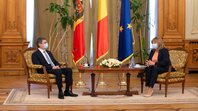 Igor Grosu s-a întâlnit cu președintele Senatului României, Anca Dragu 