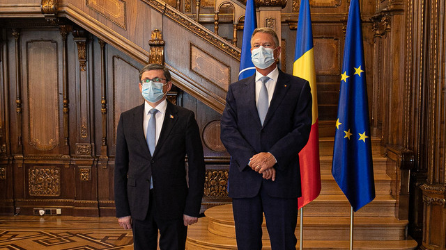 Președintele Parlamentului, Igor Grosu, a avut o întrevedere cu Președintele României, Klaus Iohannis