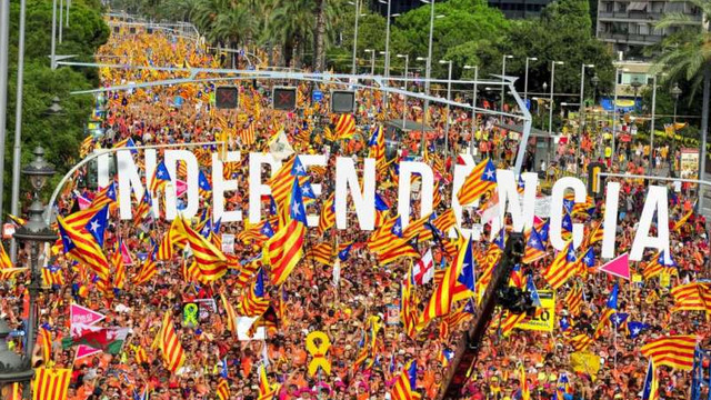 Separatiștii catalani ies în stradă înaintea negocierilor cu Madridul