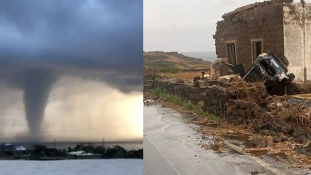 Insula italiană Pantelleria, lovită de o tornadă în cursul nopții de vineri