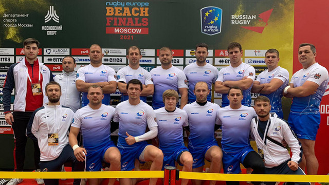 Naționala R. Moldova a urcat pe podium la Europenele de rugby pe plajă