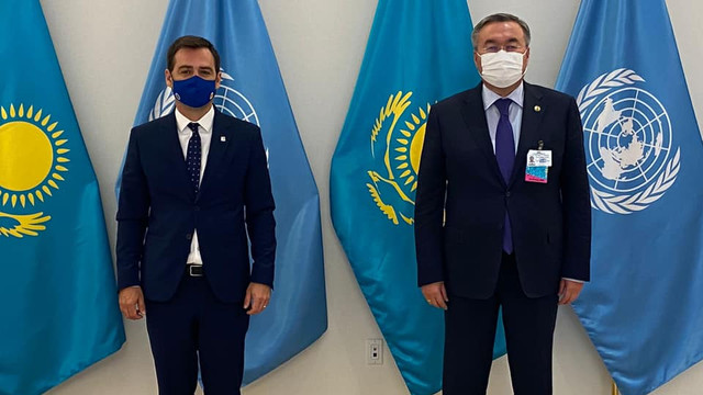 Viceprim-ministrul Nicu Popescu a avut o întrevedere cu omologul kazah, Mukhtar Tileuberdi