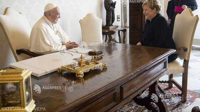 Papa Francisc și Angela Merkel au discutat despre schimbările climatice în timpul vizitei de rămas bun la Roma