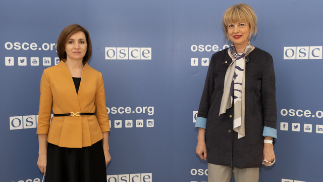 Maia Sandu: „R.Moldova va colabora în continuare cu OSCE pentru a face față provocărilor de securitate din regiunea noastră”
