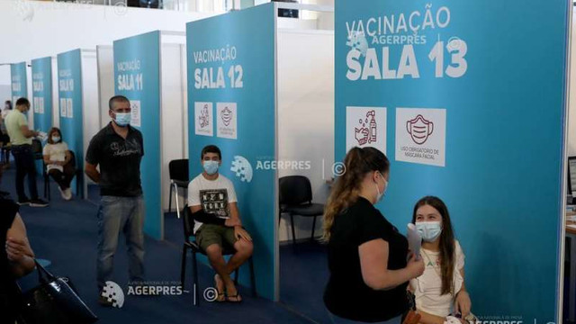 Rata de incidență crește în Portugalia, țară cu 85,9% din populație vaccinată anti-COVID