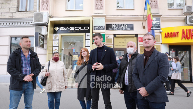 AUR a organizat o manifestație pentru a cere anularea interdicției de intrare în R. Moldova aplicate lui George Simion 