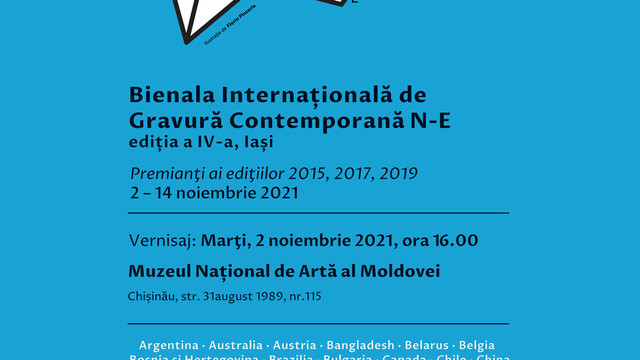 Muzeul Național de Artă al Moldovei va inaugura expoziția Bienalei Internaționale de Gravură Contemporană N-E, ediția a IV-a
