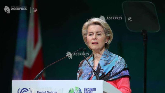 Ursula von der Leyen explică la summitul COP26 cum va percepe UE o taxă vamală pe CO2
