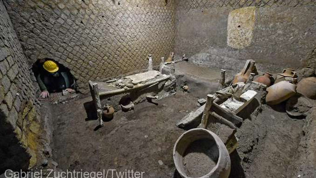 Descoperire rară pe șantierul arheologic de la Pompei: o ''cameră a sclavilor''