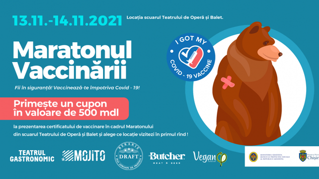 Primăria Chișinău va acorda un voucher persoanelor care se vor vaccina anti-COVID în acest week-end
