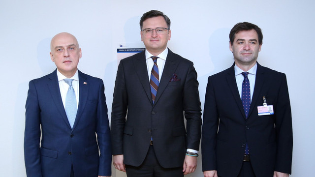 Întrevederea ministrului Nicu Popescu cu miniștrii de externe ai Georgiei și Ucrainei în format de Trio asociat